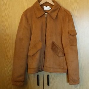 Fuax-Suede Flight Jacket